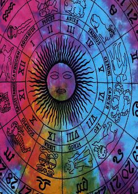 VKMarotia Rashi Bohemian Tie Dye Tapestry Printed Wall Hanging 100% Cotton Double Bedsheet (Multi) 4