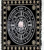 Top Cloth Wiccan Square Spiritual Sacred Cloth (Large, Pagan Wheel Gold Silver) 