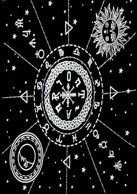 Top Cloth Wiccan Square Spiritual Sacred Cloth (Large, 12 Constellation Black Silver)  2