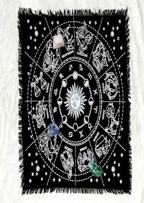 Top Cloth Wiccan Square Spiritual Sacred Cloth (Large, Black 2)  1