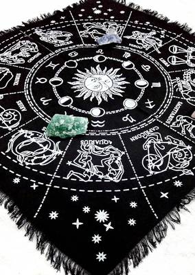 Top Cloth Wiccan Square Spiritual Sacred Cloth (Large, Black 2)  3