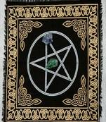 Top Cloth Wiccan Square Spiritual Sacred Cloth (Small, Black 1