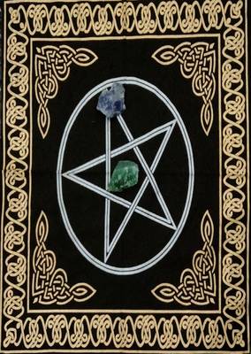 Top Cloth Wiccan Square Spiritual Sacred Cloth (Large, Black 1)  2