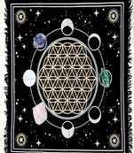 Top Cloth Wiccan Square Spiritual Sacred Cloth (Medium, Moon Phases) 