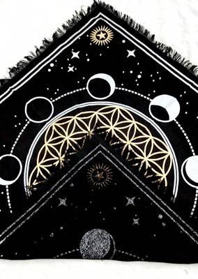 Top Cloth Wiccan Square Spiritual Sacred Cloth (Large, Moon Phases)  4