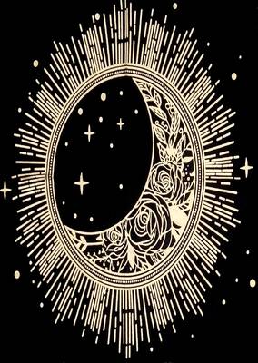 Top Cloth Wiccan Square Spiritual Sacred Cloth (Medium, Golden Sun Moon Star)  2