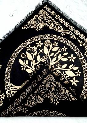 Top Cloth Wiccan Square Spiritual Sacred Cloth (Medium, Golden Tree Of Life)  4
