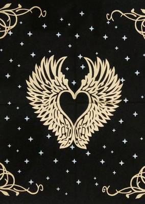 Top Cloth Wiccan Square Spiritual Sacred Cloth (Medium, Golden Angle Wings)  2