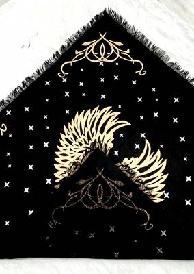 Top Cloth Wiccan Square Spiritual Sacred Cloth (Medium, Golden Angle Wings)  3