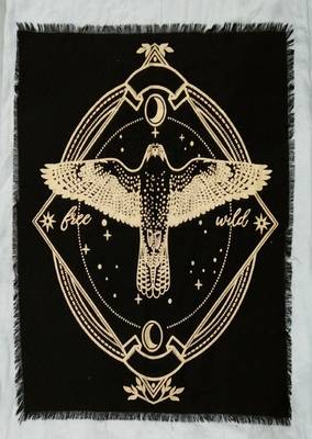 Top Cloth Wiccan Square Spiritual Sacred Cloth (Small, Golden Owl)  1