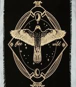 Top Cloth Wiccan Square Spiritual Sacred Cloth (Small, Golden Owl) 