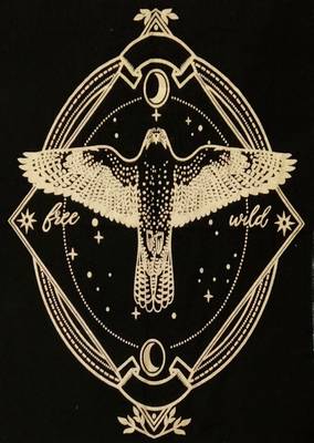 Top Cloth Wiccan Square Spiritual Sacred Cloth (Small, Golden Owl)  2