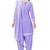 Purple printed synthetic salwar