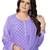 Purple printed synthetic salwar