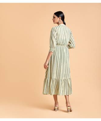 Ivory printed cotton short-kurtis 5