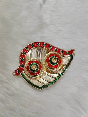 Shetu Unique Arts & Acrylic Peacock Leaf Shape, Kankavati, Pooja Thali for Diwali Pooja, Navratri Pooja, Home temple 1