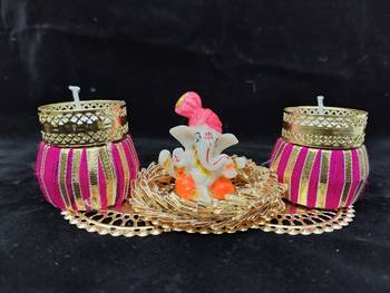 vinkita creation multicolor ganesh diya pooja thali 2