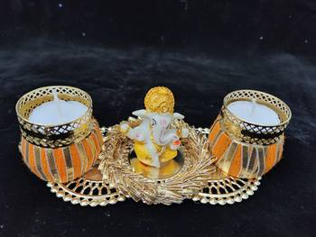 Shetu God Ganesh Diya, Pooja Aarti Thali for Diwali Pooja, Navratri Pooja, Home Temple 3