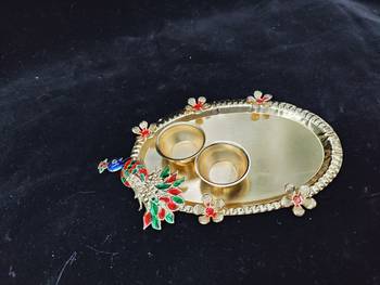 Shetu Peacock Pooja Thali, Pooja Kankavati with for Diwali Pooja, Navratri Pooja, Home 2