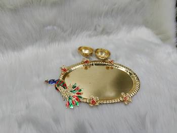 Shetu Peacock Pooja Thali, Pooja Kankavati with for Diwali Pooja, Navratri Pooja, Home 4