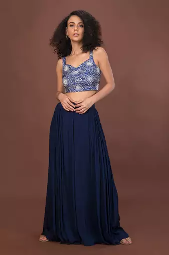 Blue Flowy 3 Piece Set