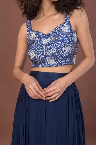 Blue Flowy 3 Piece Set