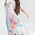 VSAREE DAISY WHITE & BLUE SATIN SILK DIGITAL PRINTED SAREE