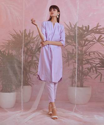 Sequin Front Slit Kurta Set 3