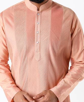Dull Peach Pintuck Kurta 3