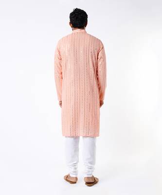 Peach Georgette Kurta 2