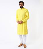 Yellow Chikankari Kurta