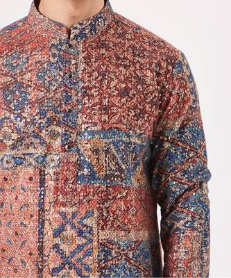 Maroon Embroidered Kurta 3