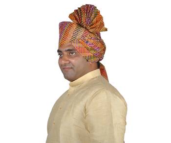 Panchrangi Lehariya Kolhapuri Pheta Turban 1