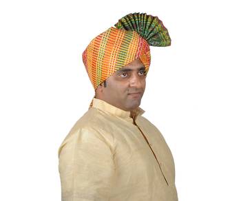 Panchrangi Lehariya Pallu Cotton Kolhapuri Pheta Turban 2