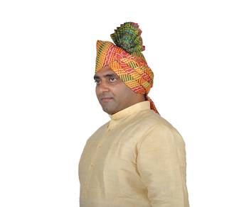 Panchrangi Lehariya Pallu Polyester Kolhapuri Pheta Turban 2