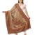 Pashtush Women'S Jacquard Ambi Shawl, Warm And Soft, Faux Pashmina - Beige