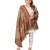 Pashtush Women'S Jacquard Ambi Shawl, Warm And Soft, Faux Pashmina - Beige
