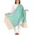 Pashtush Women   s Extra Fine Soft Wool Checkered Stole Sea Green