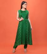 Green Medieval Kurta Set