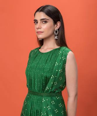 Green Medieval Kurta Set 3