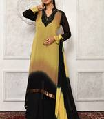 Black embroidered georgette salwar