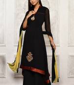 Black embroidered georgette salwar