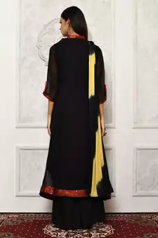 Black embroidered georgette salwar