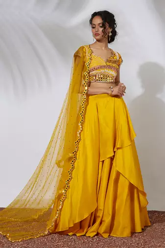 Amber Lehenga Choli And Dupatta Set