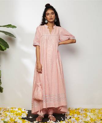 Powder Pink Liba Kurta Set 1