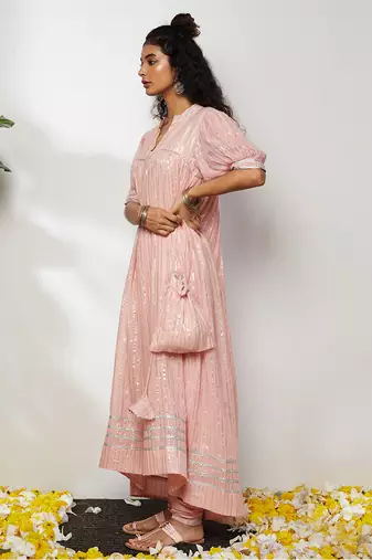 Powder Pink Liba Kurta Set