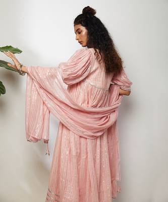 Powder Pink Liba Kurta Set 4