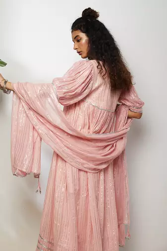 Powder Pink Liba Kurta Set