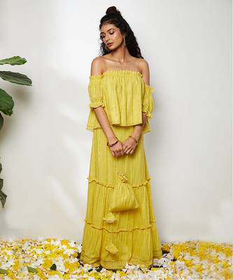Yellow Layina Skirt Set 1