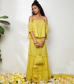 Yellow Layina Skirt Set